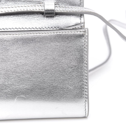 Saint Laurent Nappa Silk Fetiche Clutch Argento 15 of 15