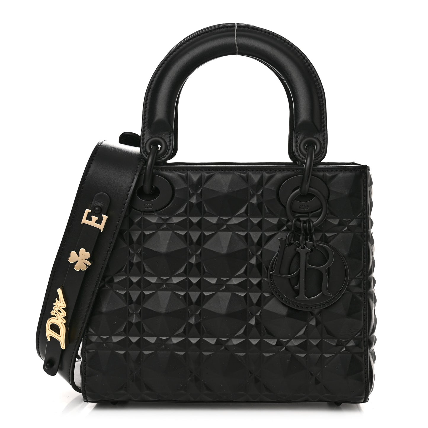 Calfskin Cannage Diamond Small My ABCDior Lady Dior Black