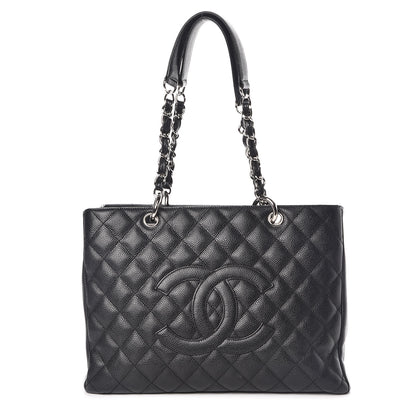 Chanel Caviar Quilted Grand Shopping Tote GST Black 1 of 9