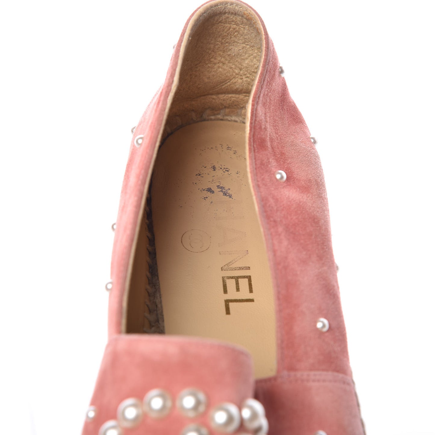 Suede Pearl CC Espadrilles 37 Pink