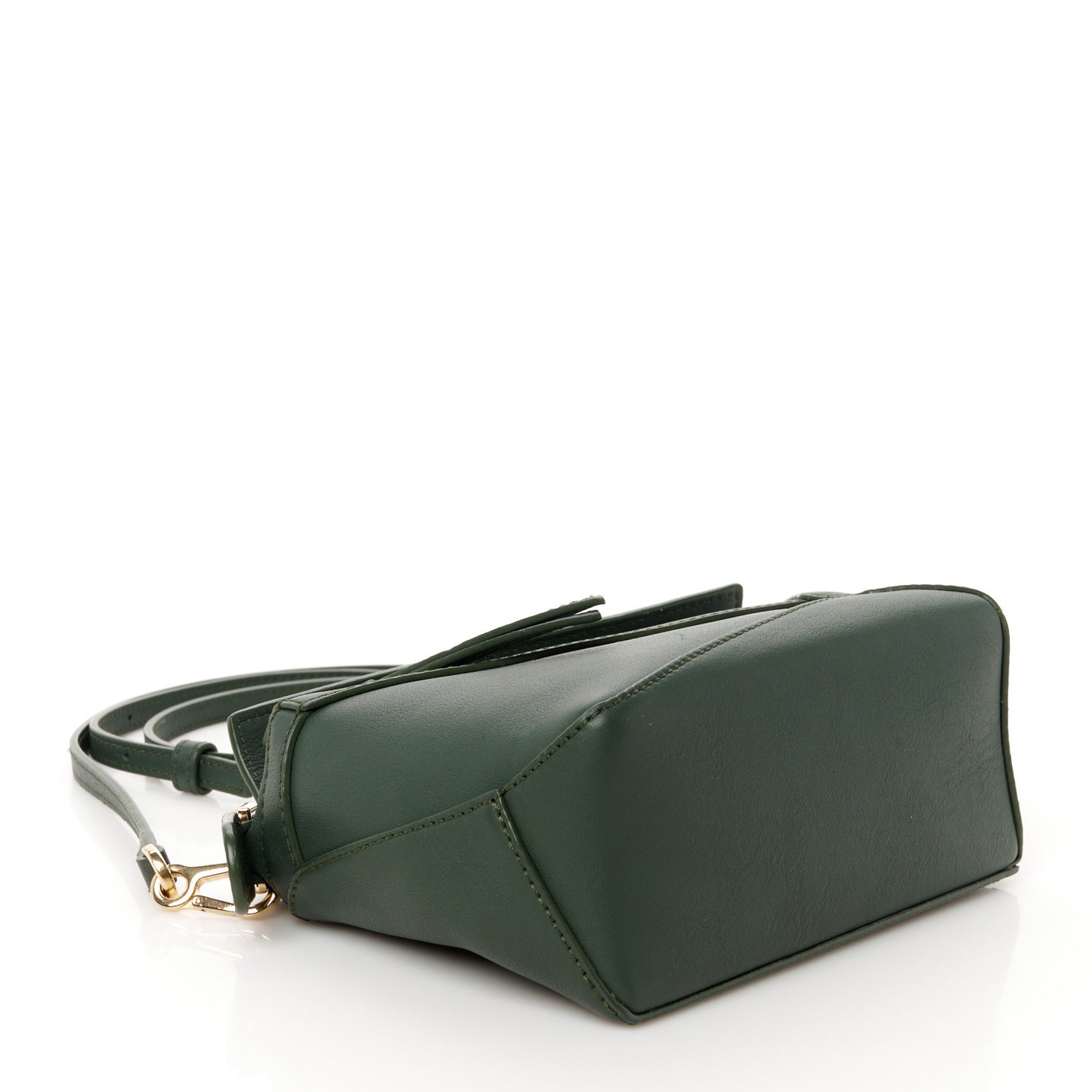 Calfskin Mini Puzzle Edge Bag Vintage Khaki