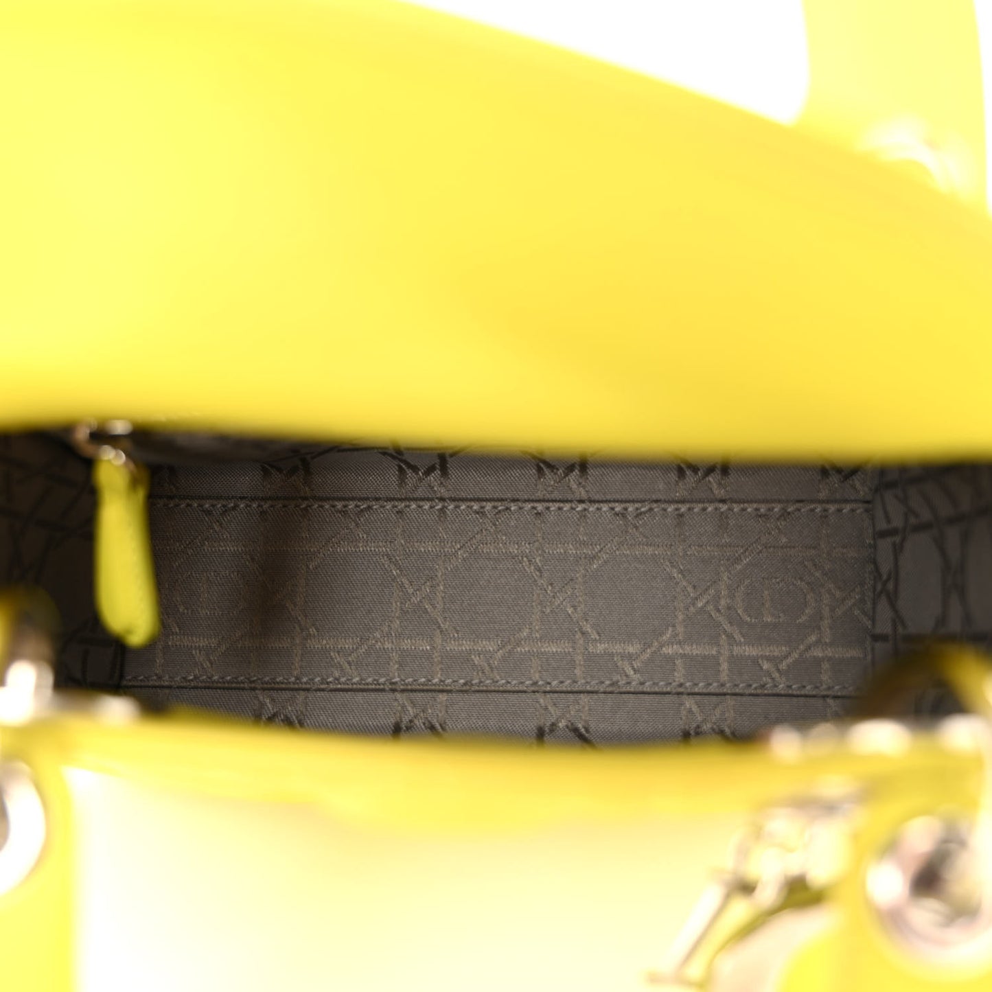 Lambskin Cannage Mini Lady Dior Yellow