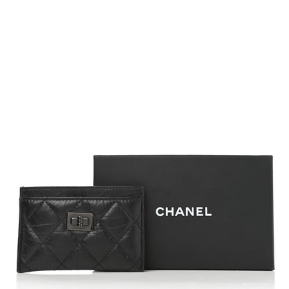Chanel Aged Calfskin Quilted Reissue Card Holder So Black 9 of 9
