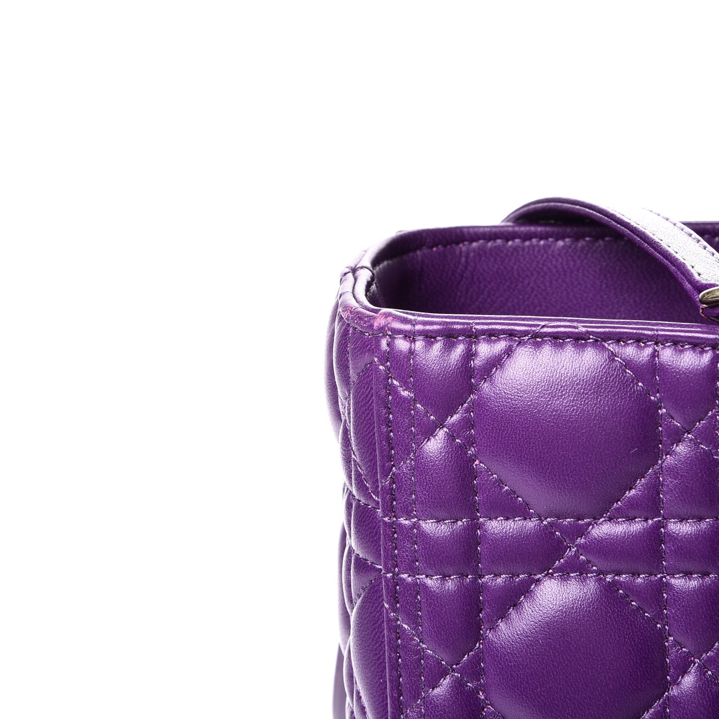 Lambskin Cannage Large Lady Dior Purple