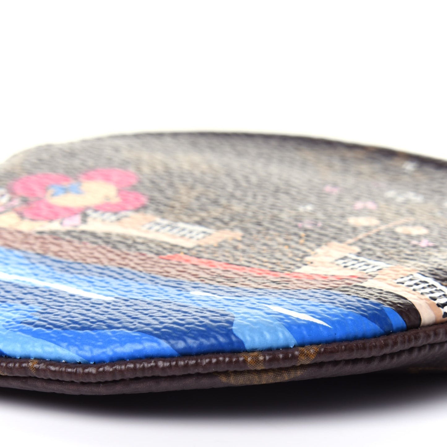 Monogram 2019 Christmas Animation Round Coin Purse Blue