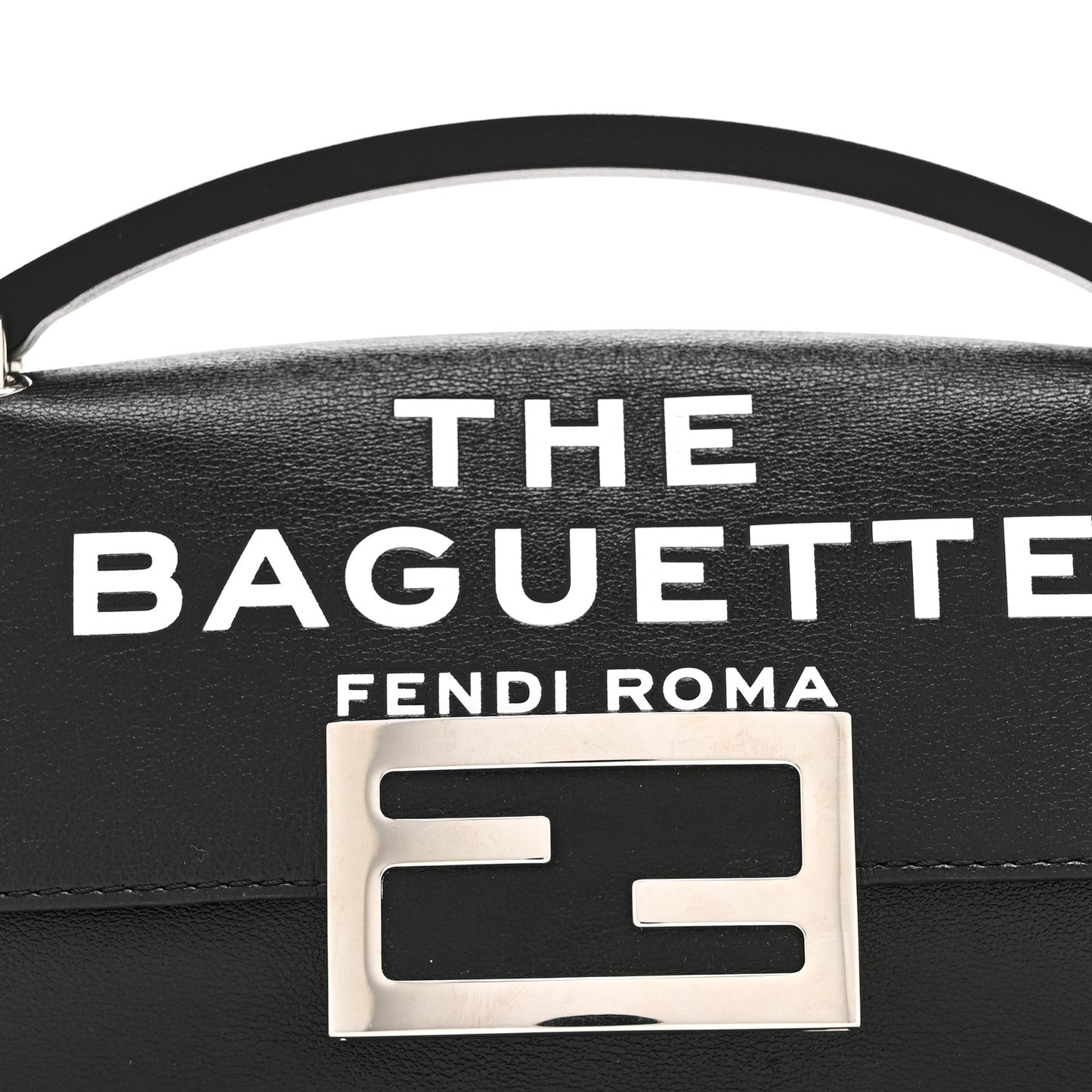 X MARC JACOBS Nappa Logo Phone Baguette Black