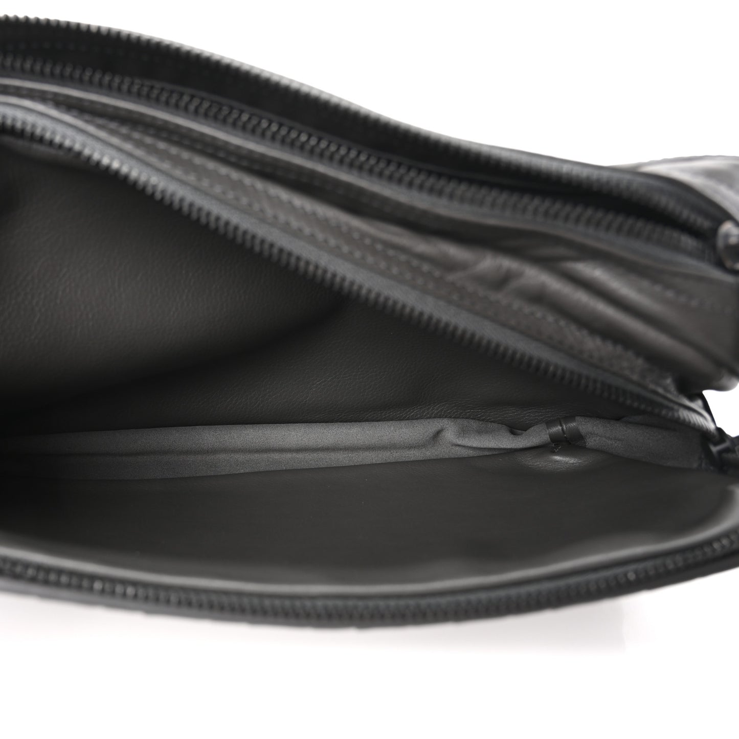 Nappa Intrecciato Belt Bag Light Graphite