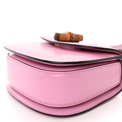Gucci Boarded Dyana Lux Calfskin Web Mini Bamboo 1947 Top Handle Bag Nice Pink 9 of 10