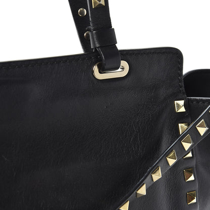 Valentino Garavani Vitello Small Rockstud Tote Black 10 of 12