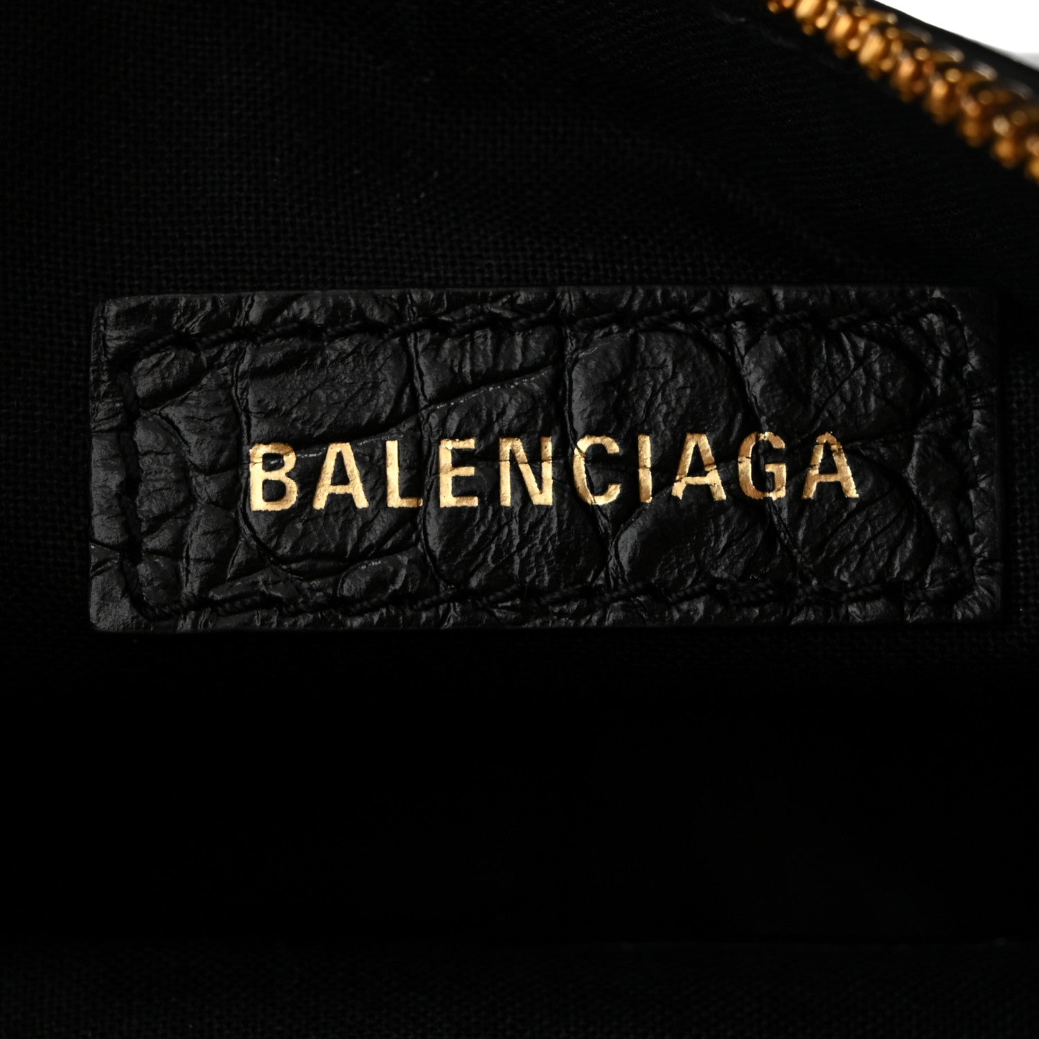 Balenciaga Extra Supple Calfskin Crocodile Embossed Le Cagole Shoulder Bag XS Black 7 of 11
