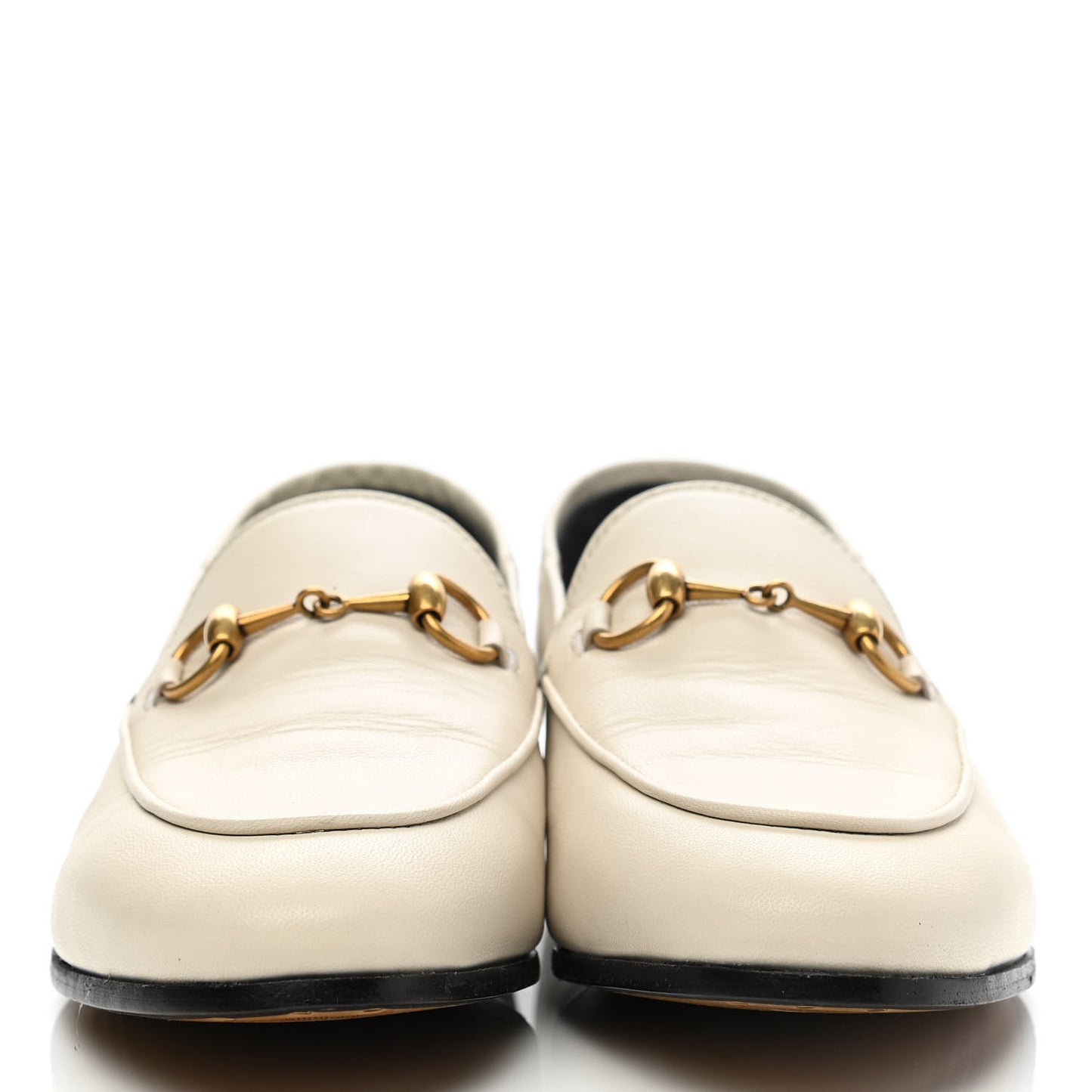 Lambskin Womens Brixton Horsebit Loafers 35.5 Mystic White