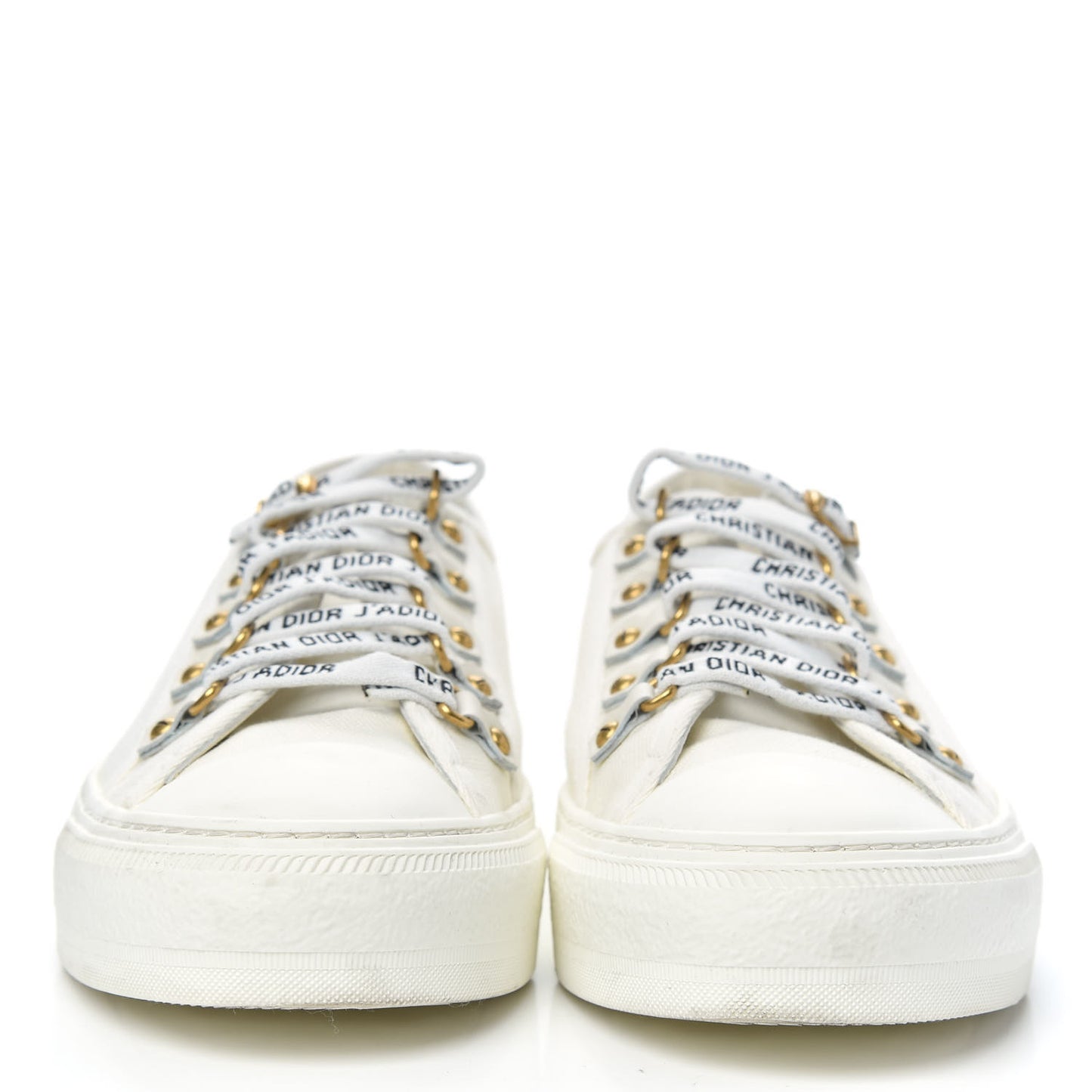 Canvas Walk'n Dior Low Top Sneakers 38.5 White