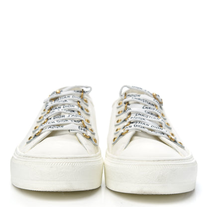 Christian Dior Canvas Walk'n Dior Low Top Sneakers 38.5 White 2 of 9