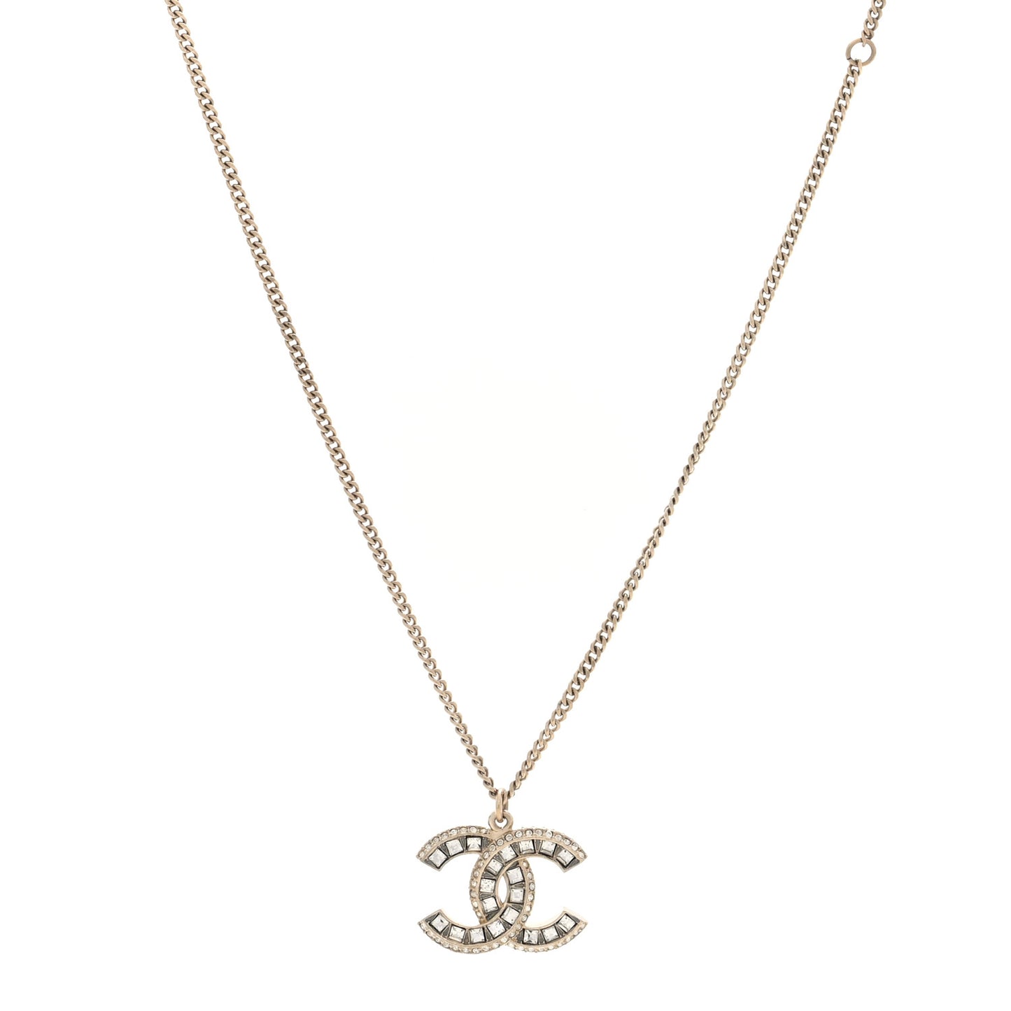 Crystal CC Necklace Gold