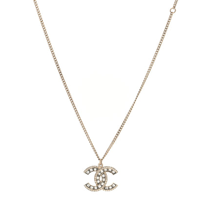 Chanel Crystal CC Necklace Gold 1 of 5
