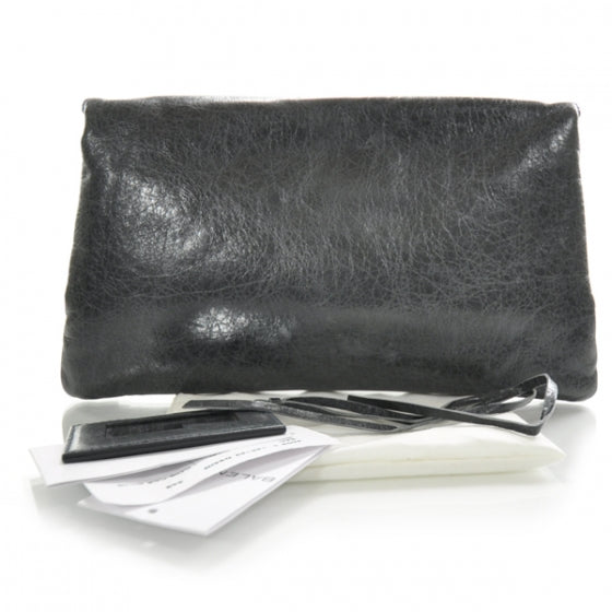 Balenciaga Agneau Giant Envelope Clutch Anthracite GSH 2 of 7