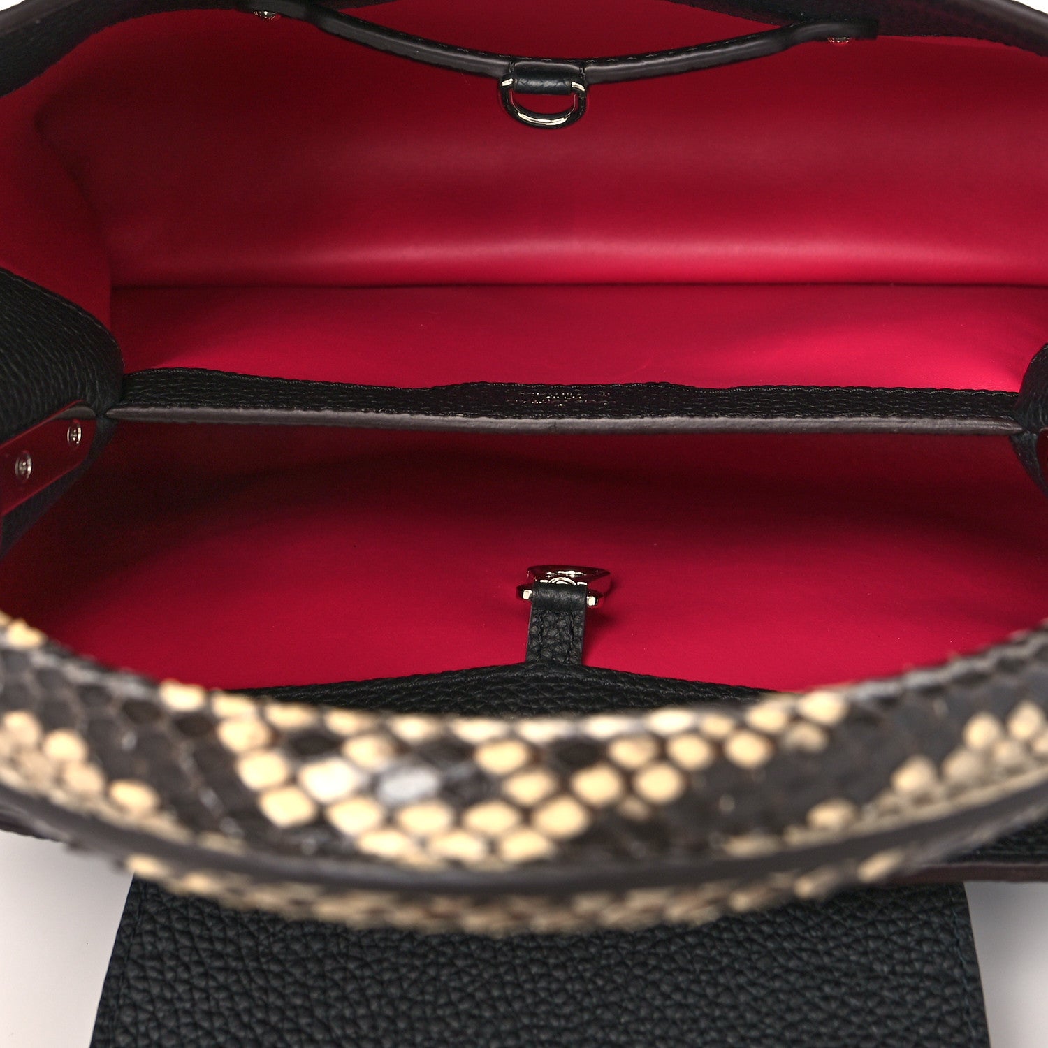Louis Vuitton Taurillon Python Capucines PM Black 5 of 10