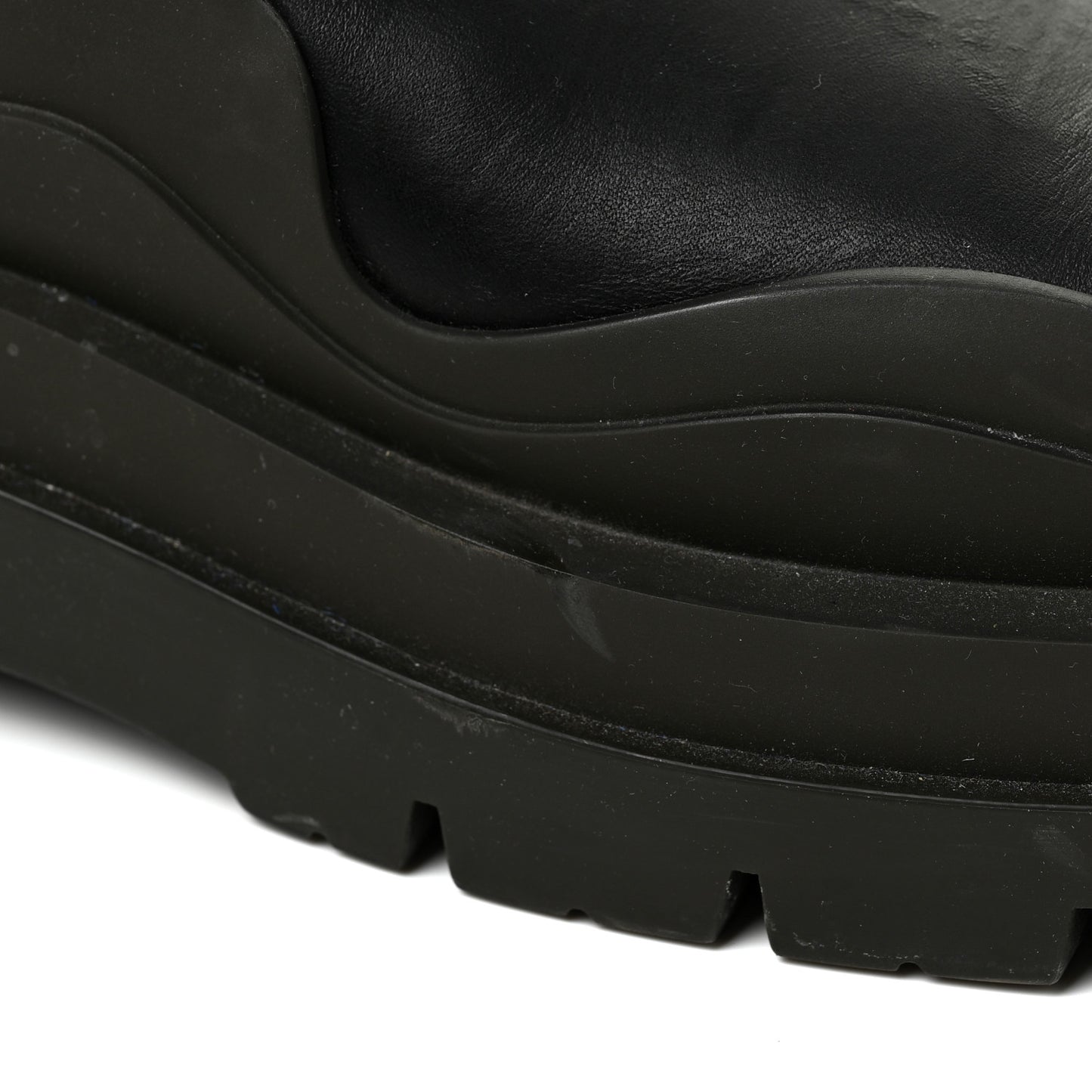 Calfskin The Tire High Boots 41 Black Camping