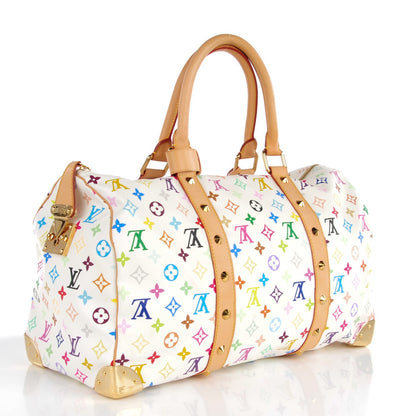 Louis Vuitton Monogram Multicolor Keepall 45 White 3 of 9