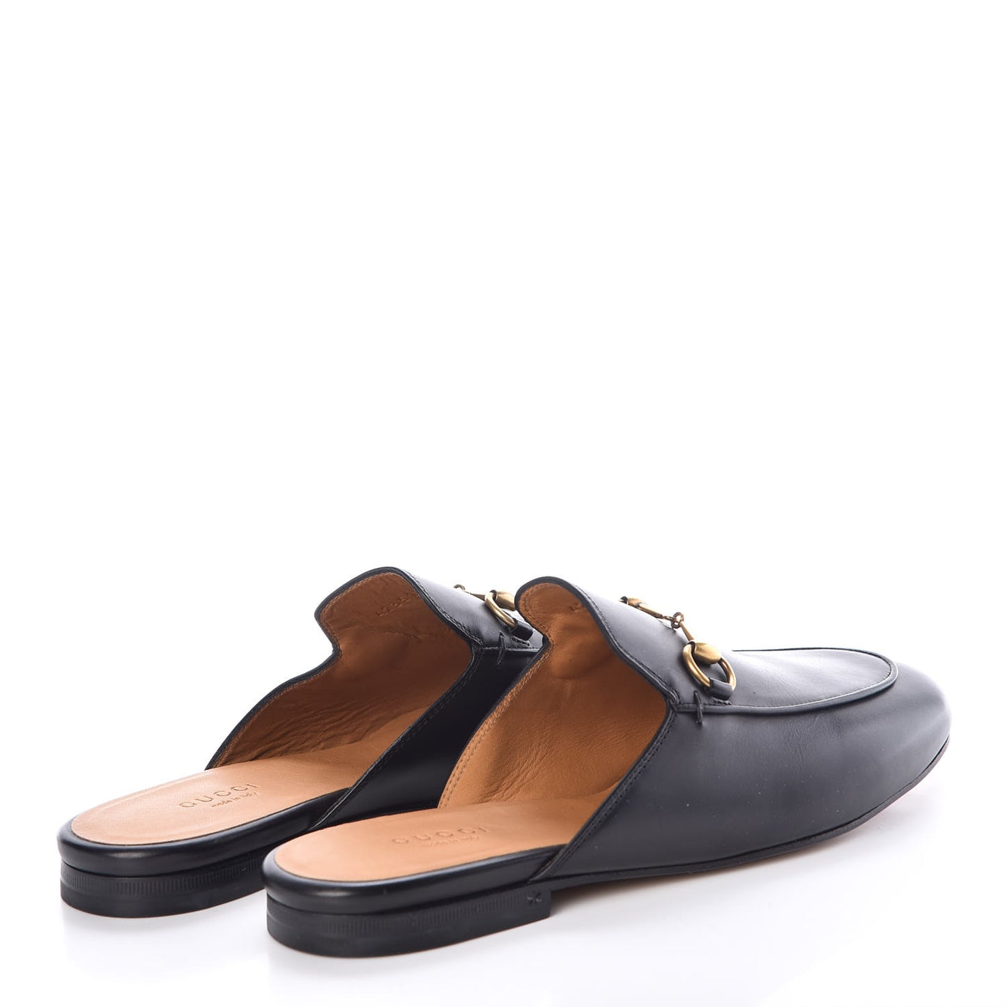 Calfskin Womens Princetown Slippers 38 Black