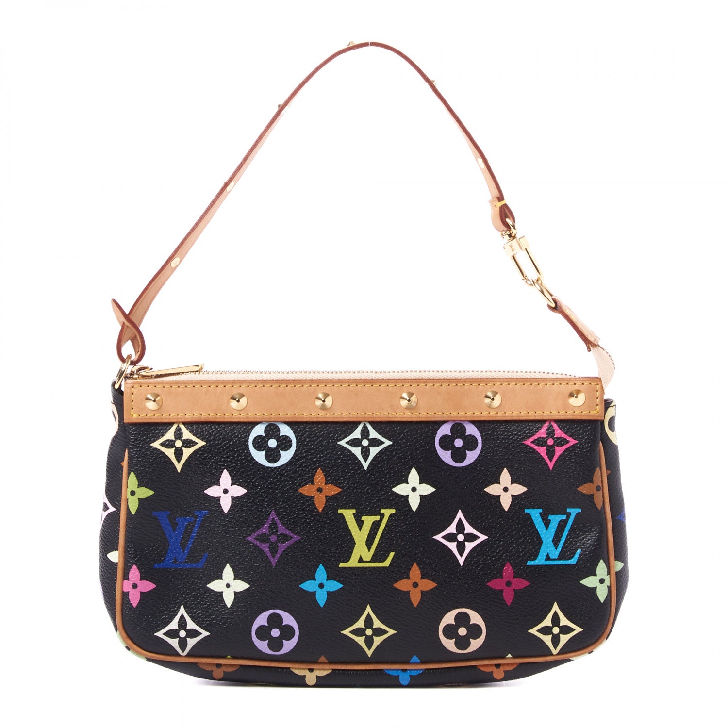 Louis Vuitton Monogram Multicolor Pochette Accessories Black 1 of 9