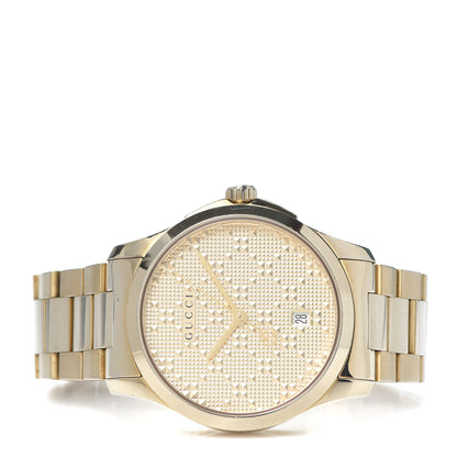 Gucci Stainless Steel 38mm G-Timeless Diamante Quartz Watch Gold 2 of 5