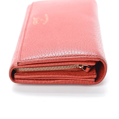Gucci Pebbled Calfskin Continental Wallet Red 15 of 16