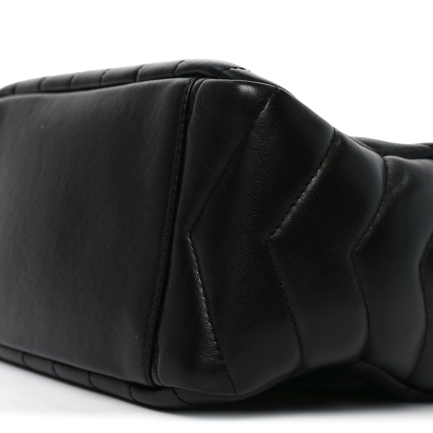 Saint Laurent Calfskin Y Quilted Monogram Small Loulou Bowling Bag Black 10 of 10