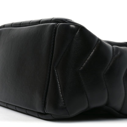Saint Laurent Calfskin Y Quilted Monogram Small Loulou Bowling Bag Black 10 of 10
