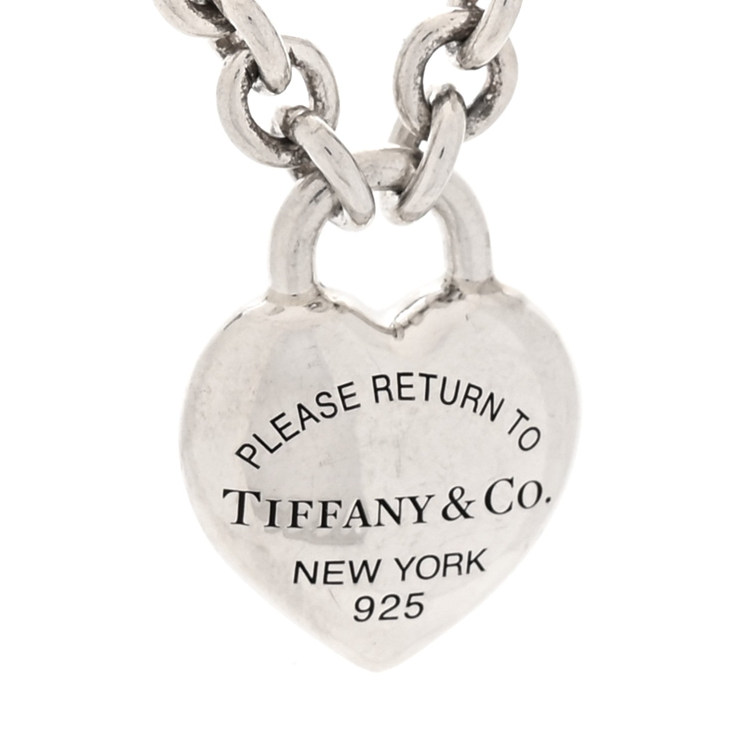 Tiffany Sterling Silver Return to Tiffany Puffed Heart Pendant Necklace 4 of 6