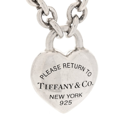 Tiffany Sterling Silver Return to Tiffany Puffed Heart Pendant Necklace 4 of 6