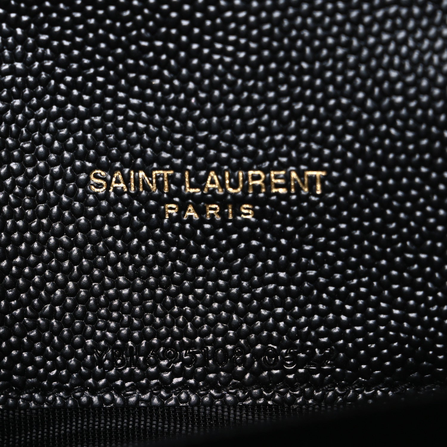Saint Laurent Grain De Poudre Matelasse Chevron Monogram Envelope Chain Wallet Black 6 of 9