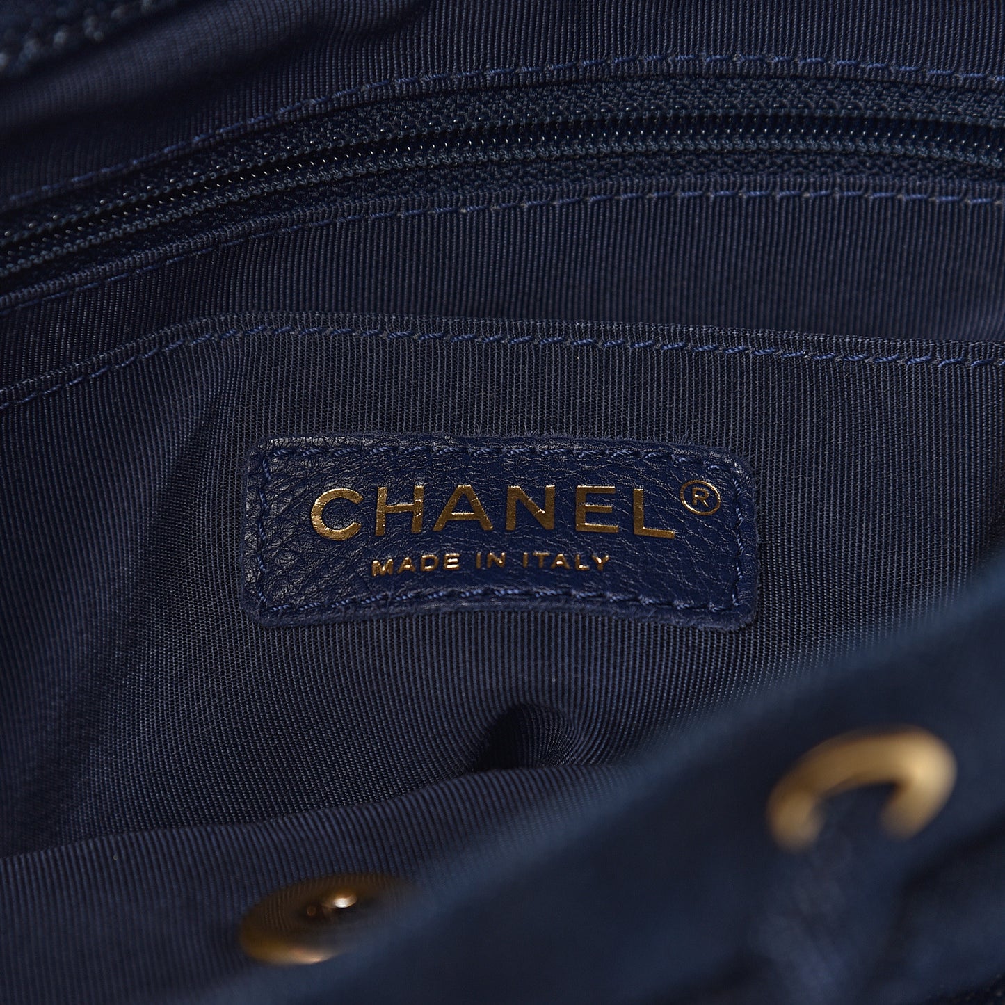 Washed Denim Quilted Small Urban Spirit Backpack Dark Blue