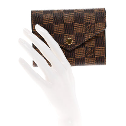 Louis Vuitton Damier Ebene Victorine Wallet Rose Ballerine 2 of 7