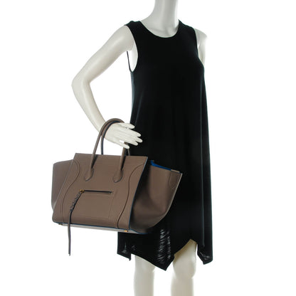 Celine Baby Grained Calfskin Medium Phantom Luggage Taupe 2 of 9