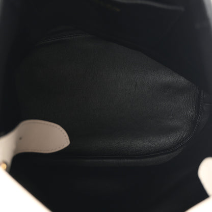 Prada Calfskin Buckle Bag With Jeweled Belt  White Black 5 of 10