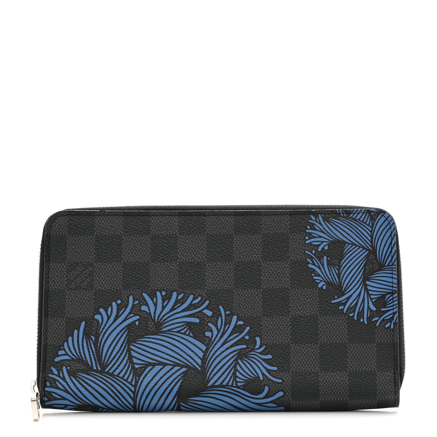 Louis Vuitton Damier Graphite Rope Zippy Organizer Wallet Blue 1 of 8