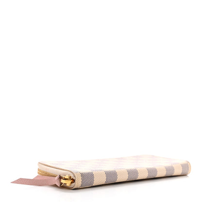 Louis Vuitton Damier Azur Clemence Wallet Rose Ballerine 4 of 11