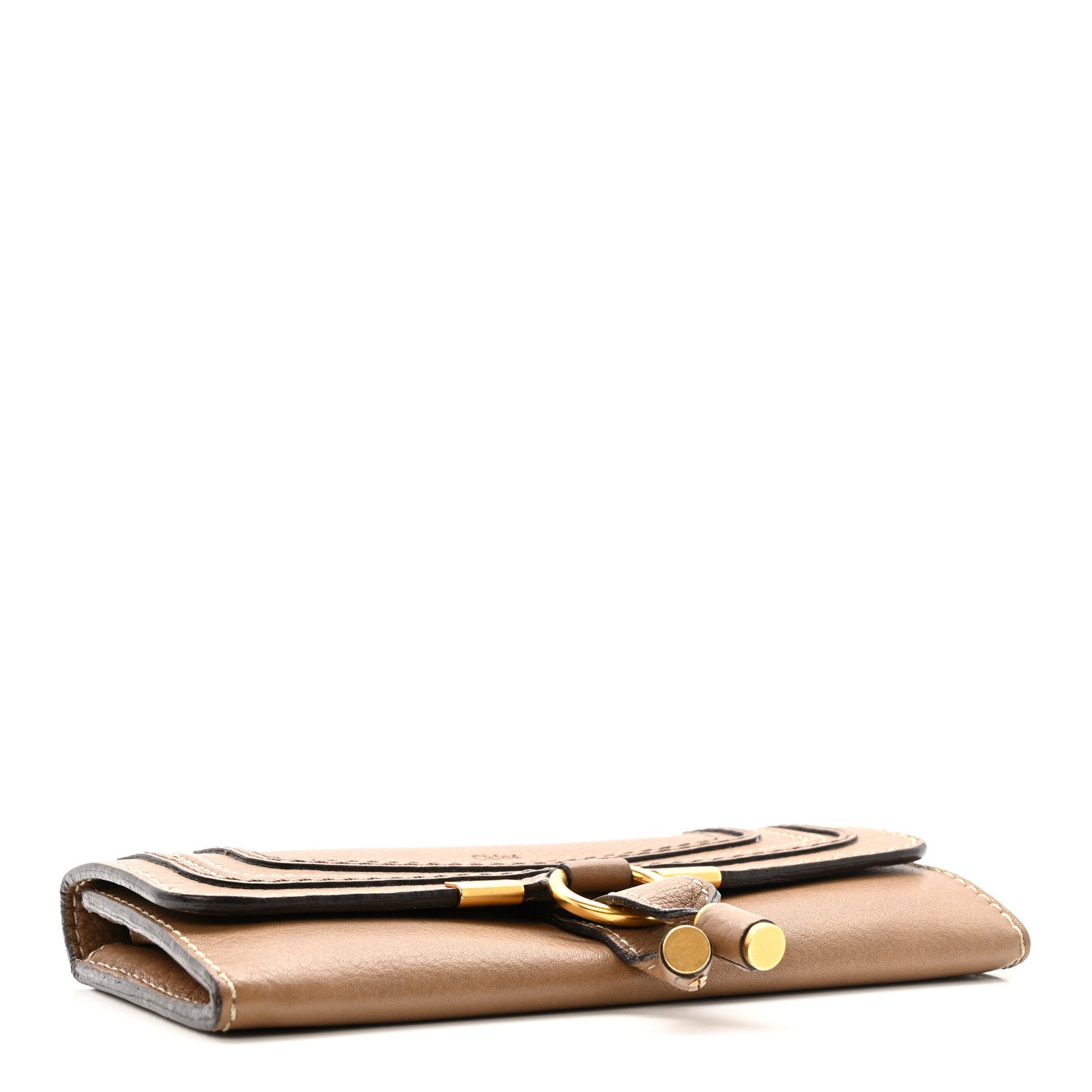 Chloe Calfskin Marcie Continental Flap Wallet Nut 4 of 10