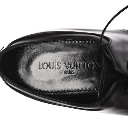 Louis Vuitton Lambskin Derby Lace Up Shoes 8 Black 7 of 8