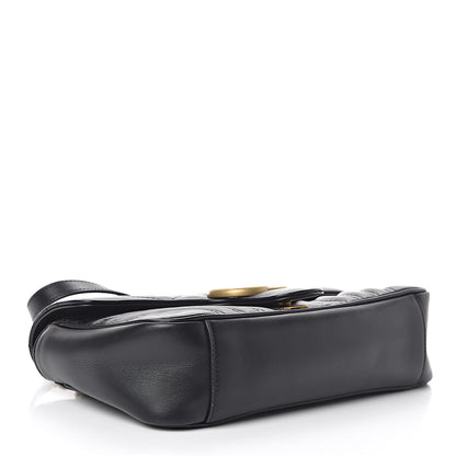 Gucci Calfskin Matelasse Small GG Marmont Shoulder Bag Black 4 of 10