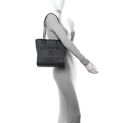 Chanel Lurex Boucle Mini Deauville Tote Black 2 of 11