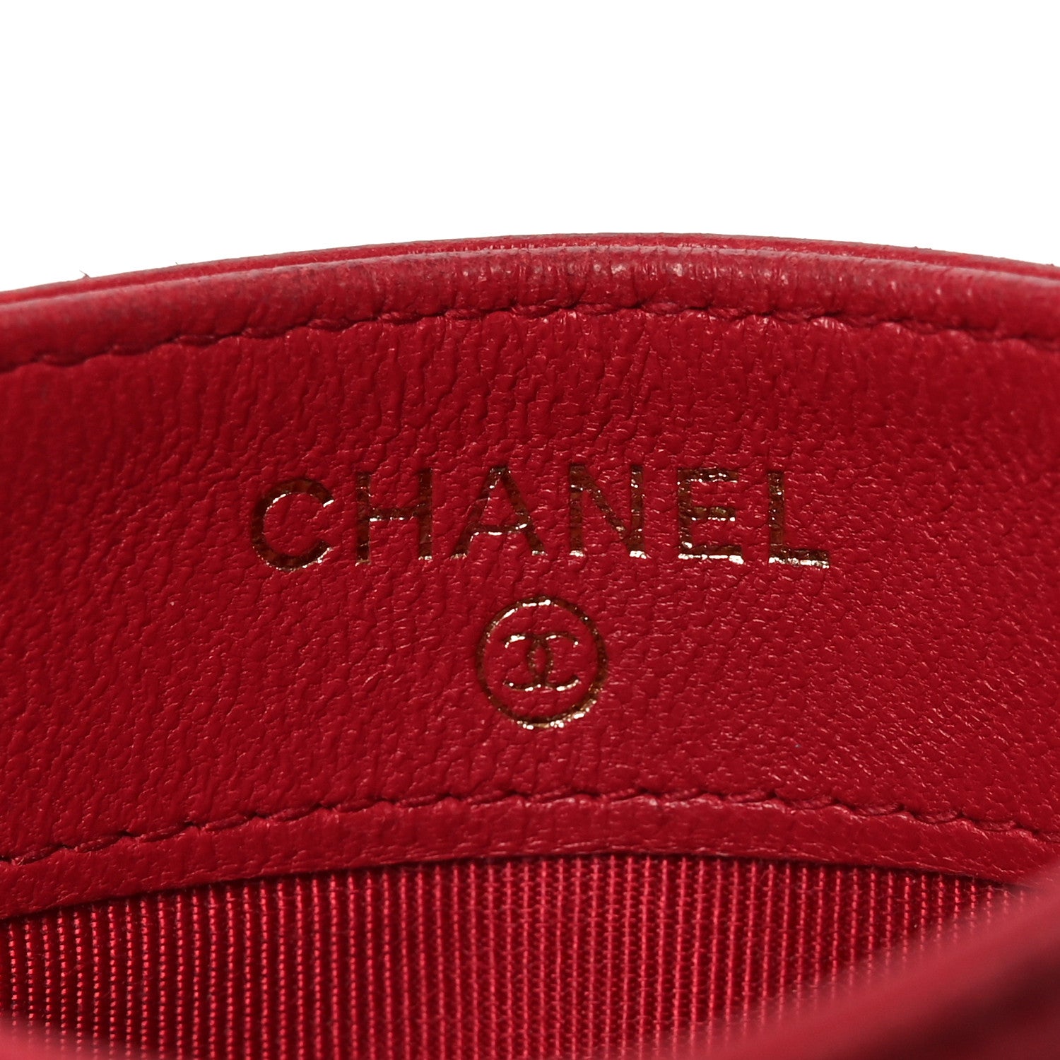 Chanel Lambskin Quilted Card Holder Red 6 of 9