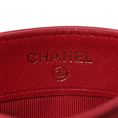 Chanel Lambskin Quilted Card Holder Red 6 of 9