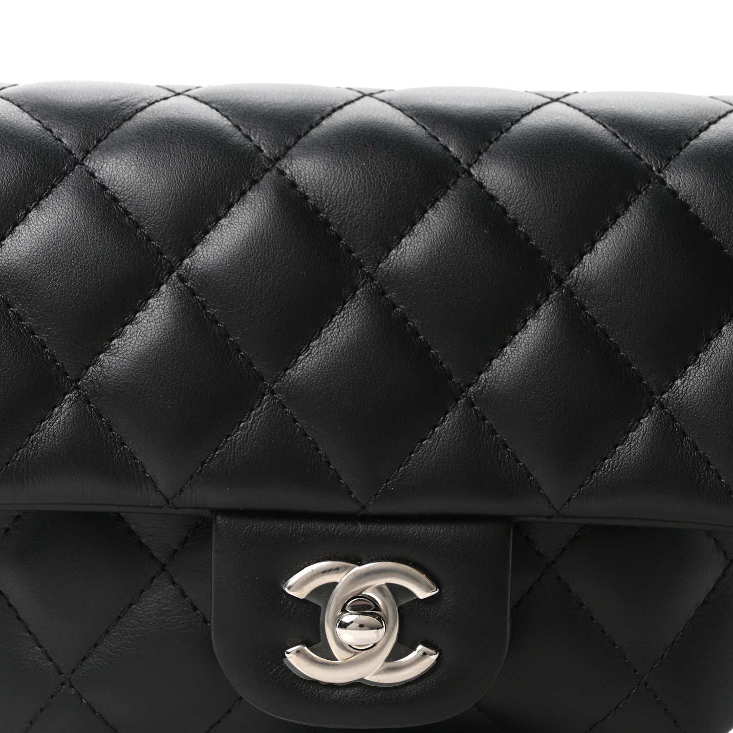 Chanel Calfskin Quilted CC Uniform Flap Belt Bag Black 8 of 10