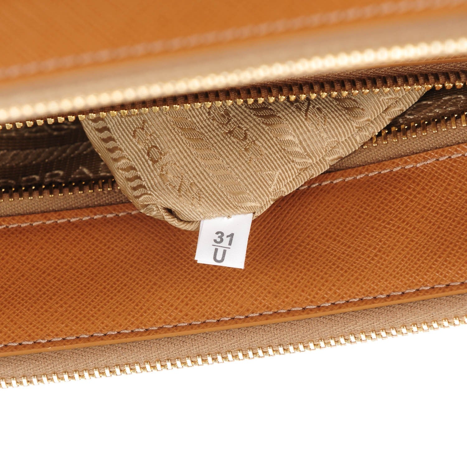 Prada Saffiano Large Galleria Double Zip Tote Caramel 8 of 9