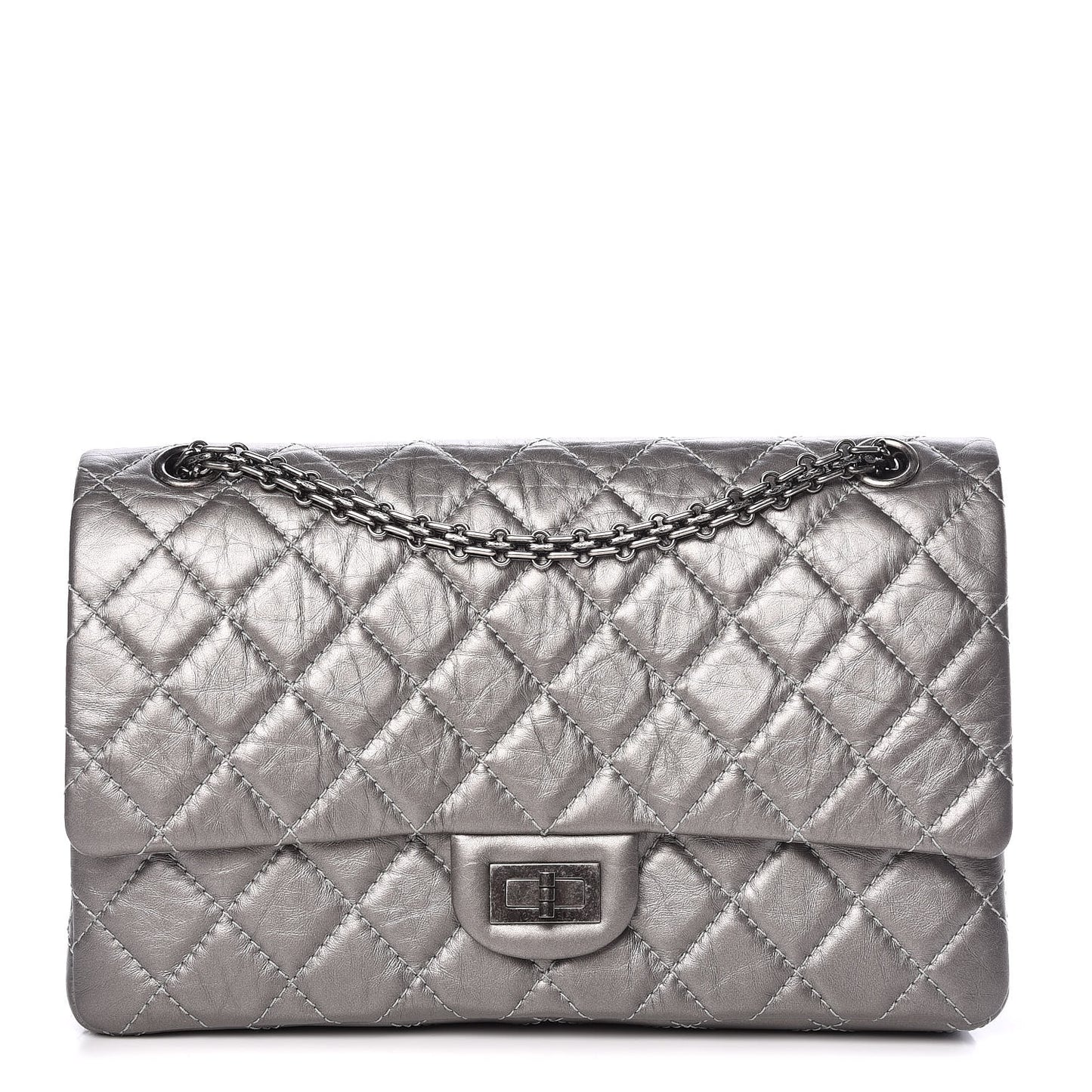 Metallic Aged Calfskin 2.55 Reissue 226 Flap Silver