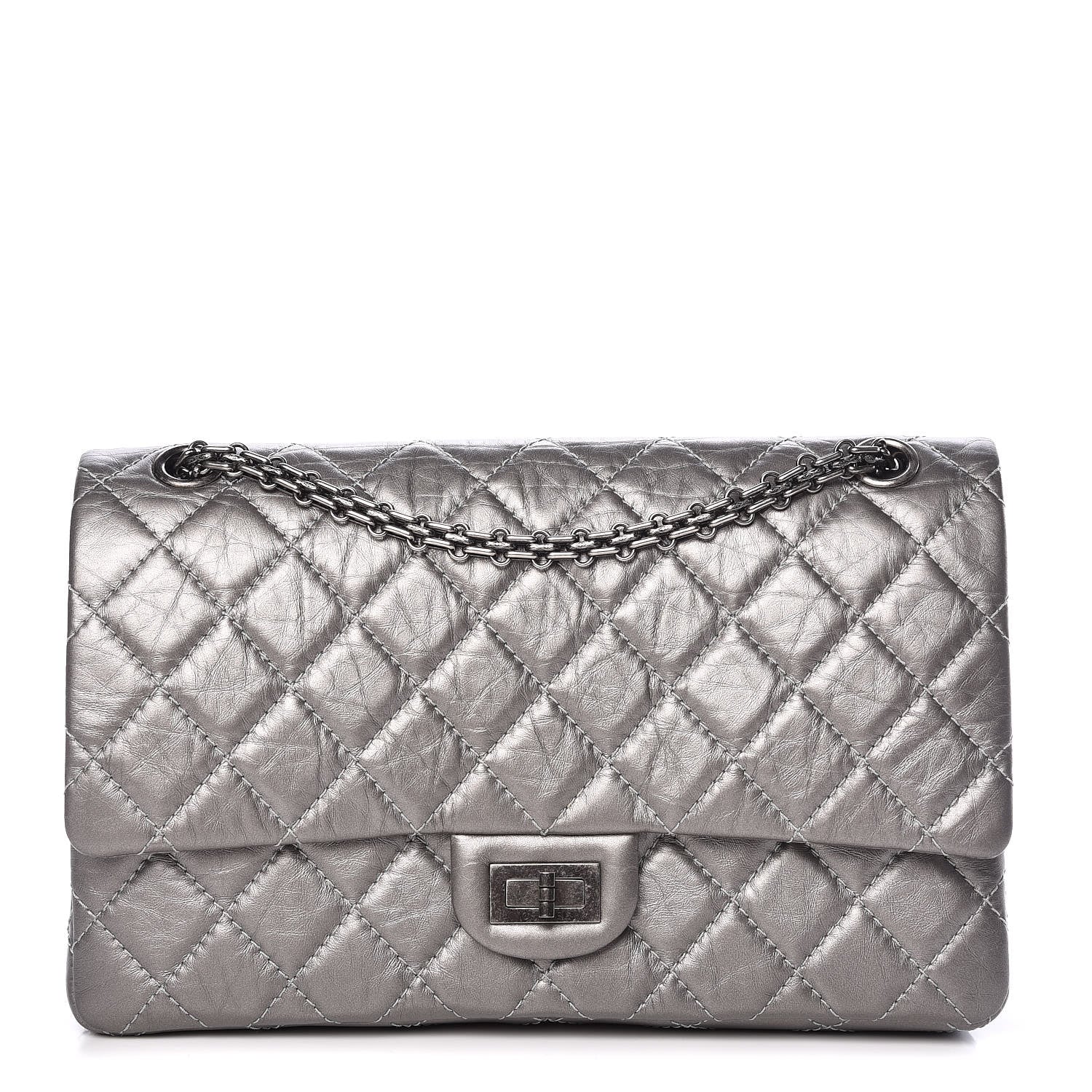 Chanel Metallic Aged Calfskin 2.55 Reissue 226 Flap Silver 1 of 12