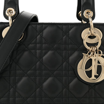 Christian Dior Lambskin Cannage Medium Lady Dior Black 8 of 12