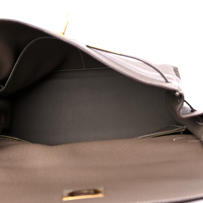 Hermes Togo Kelly Retourne 35 Etoupe 5 of 13